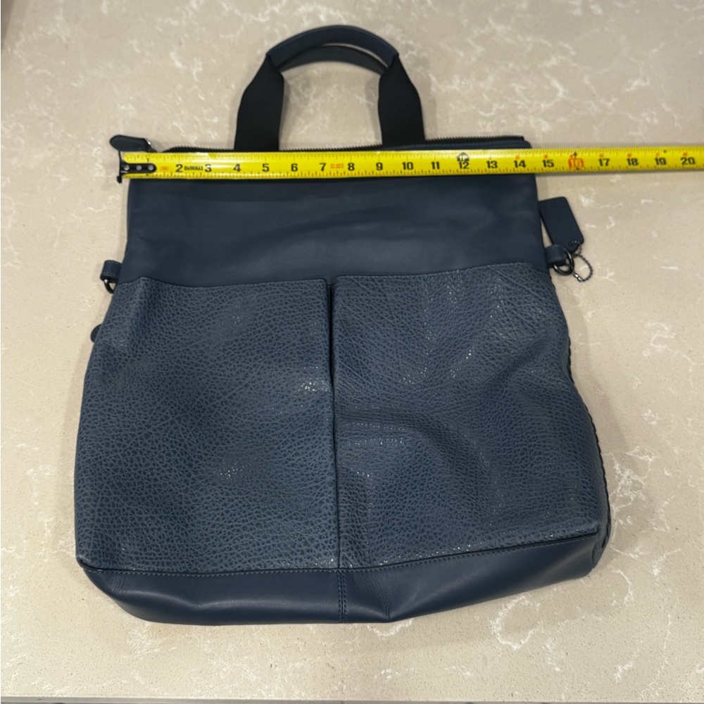 Coach Dark Blue Leather Laptop Bag